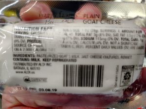 Happy Farms Preferred Goat Cheese Logs; Plain label