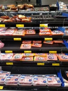 pork section of store