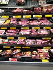 more pork section of store