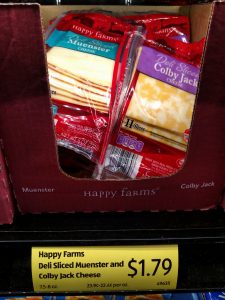 Happy Farms Preferred Deli Sliced Muenster, Colby Jack
