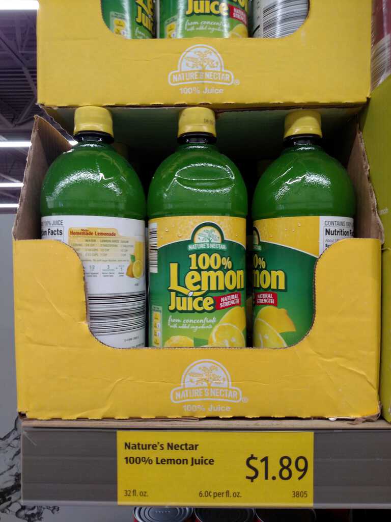 Nature's Nectar 100% Lemon Juice 