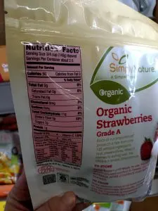 Season’s Choice Whole Strawberries label