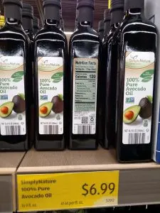 Simply Nature Avocado Oil on shelf