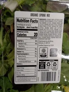 spring mix label