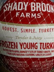 Shady Brook Farm turkey label