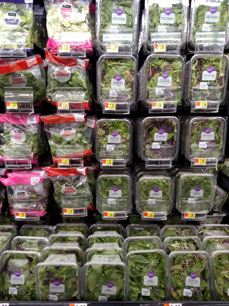 lettuce on store shelf