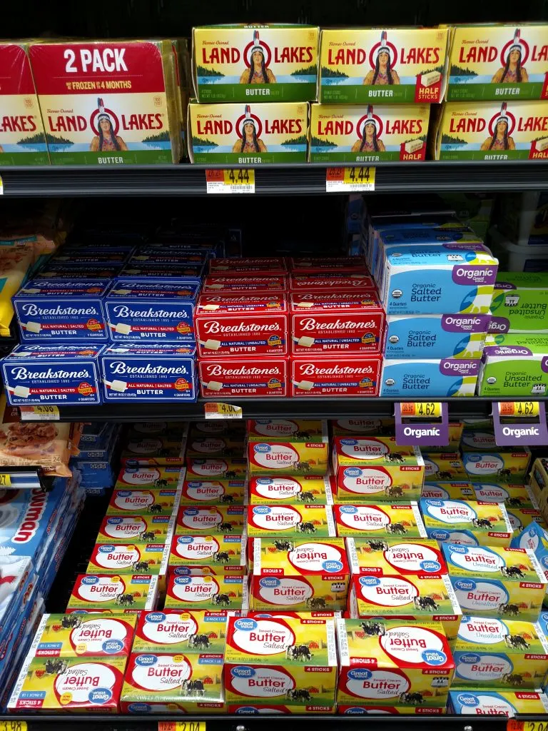 butter on store shelves