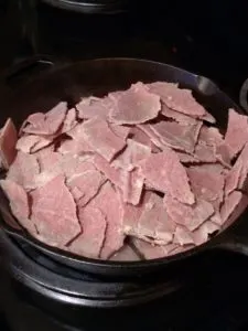 steak-umms in skillet