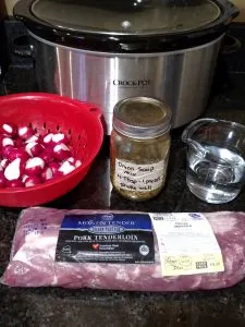 ingredients for Keto Pork Tenderloin with Radishes