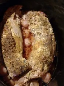 Keto Pork Tenderloin with Radishes in the crock pot