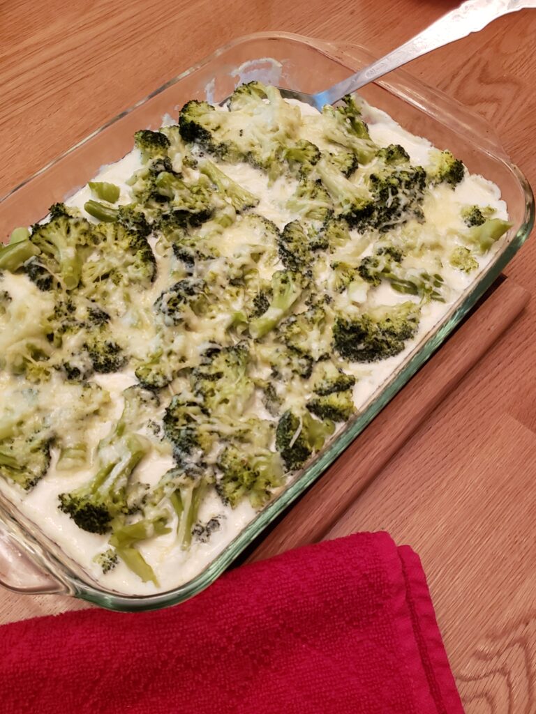 Low Carb Chicken Broccoli Alfredo Casserole
