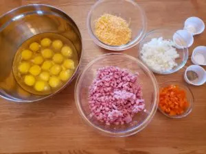 Ingredients for Scrambled Egg Muffins
