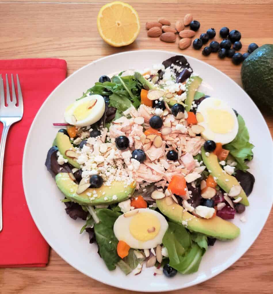 Keto Power Salad with Greens, Protein and Healthy Fats