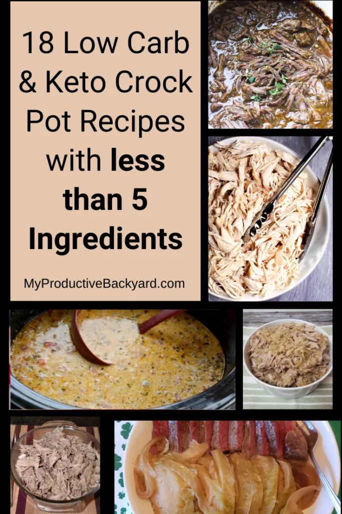 Low Carb Keto Crock Pot Recipes with less than 5 Ingredients Pinterest Pin