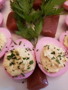 Deviled Red Beet Eggs