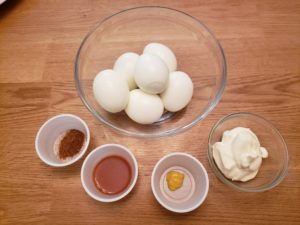 Ingredients for Spicy Keto Deviled Eggs