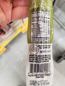 Chomp’s Grass Fed Beef Snack Sticks label