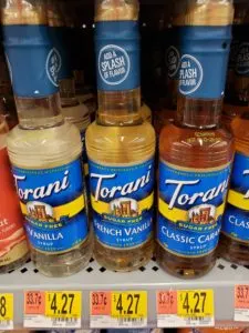 Torani Syrups on store shelf