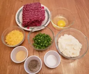 Ingredients for Low Carb Jalapeno Cheddar Burgers 