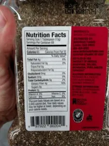 Chia Seeds label