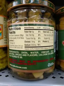 Talk ‘O Texas Okra Pickles label