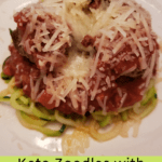 Keto Zoodles with Meatballs and Marinara Sauce
