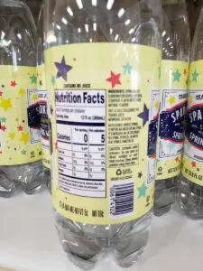 Sparkling Water label
