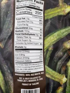 Crispy Crunchy Okra label