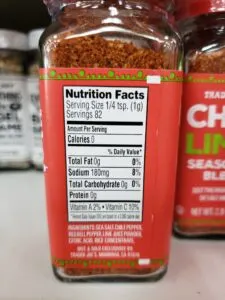 Chile Lime Seasoning Blend label