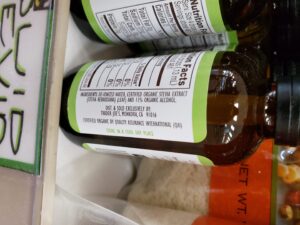 Organic Liquid Stevia label