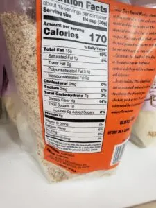 Just Almond Meal label