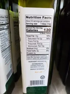 Chosen Foods Avocado Oil label