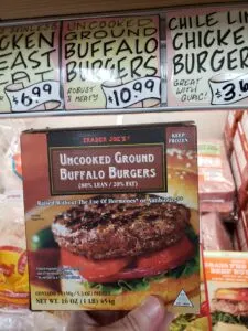 Uncooked Ground Buffalo Burgers