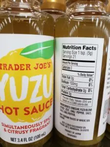 Yuzu Hot Sauce label