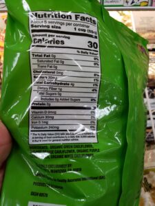 Organic Rainbow Cauliflower label