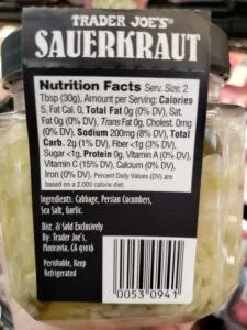 Sauerkraut with Pickled Persian Cucumbers label