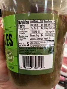 Sonoma Brinery Fresh Pickles Manhattan Style label
