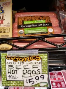 Organic Grass Fed Uncured Beef Hot Dogs