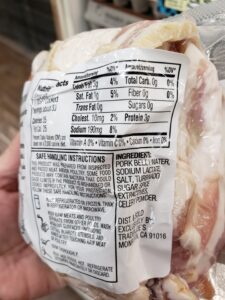 Uncured Bacon Ends & Pieces label