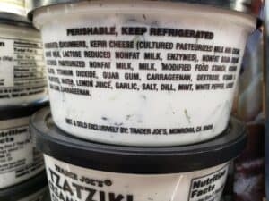 Tzatziki Creamy Garlic Cucumber Dip label