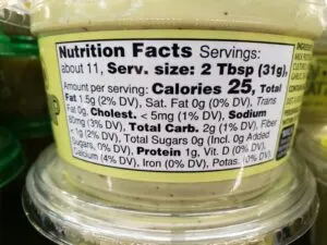 Avocado Tzatziki Dip label