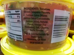 Hot Pico De Gallo Salsa label