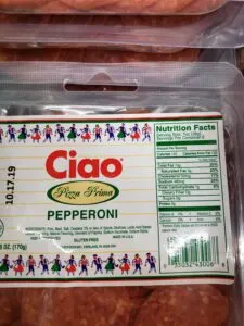 Ciao Pepperoni label