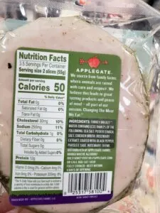 Applegate Herb Turkey Breast label