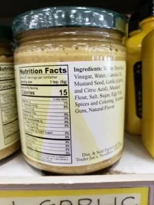 Aioli Garlic Mustard Sauce label