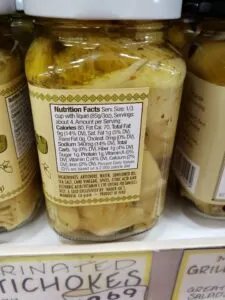 Marinated Artichokes label