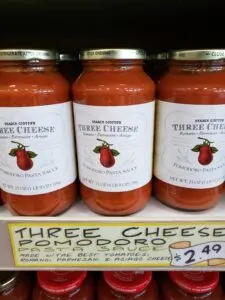 Trader Giotto’s Three Cheese Pomodoro Pasta Sauce