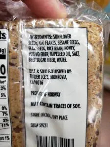 Gluten Free Crispbread label