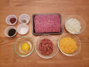 ingredients for Best Low Carb Burgers