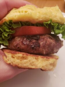 Best Low Carb Burgers on a bun with lettuce and tomato